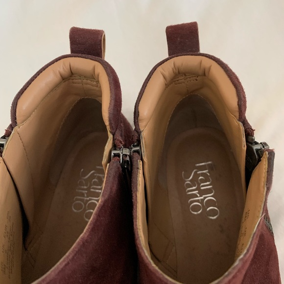 Franco Sarto Keegan Booties Boots Side Zipper - Picture 7 of 8